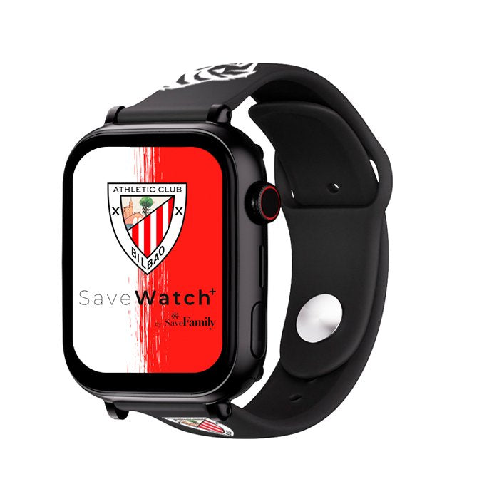 Savefamily Reloj Inteligente Infantil Savewatch Plus Edicion Athletic Club Con Gps Y Llamada - Correa Silicona Negra
