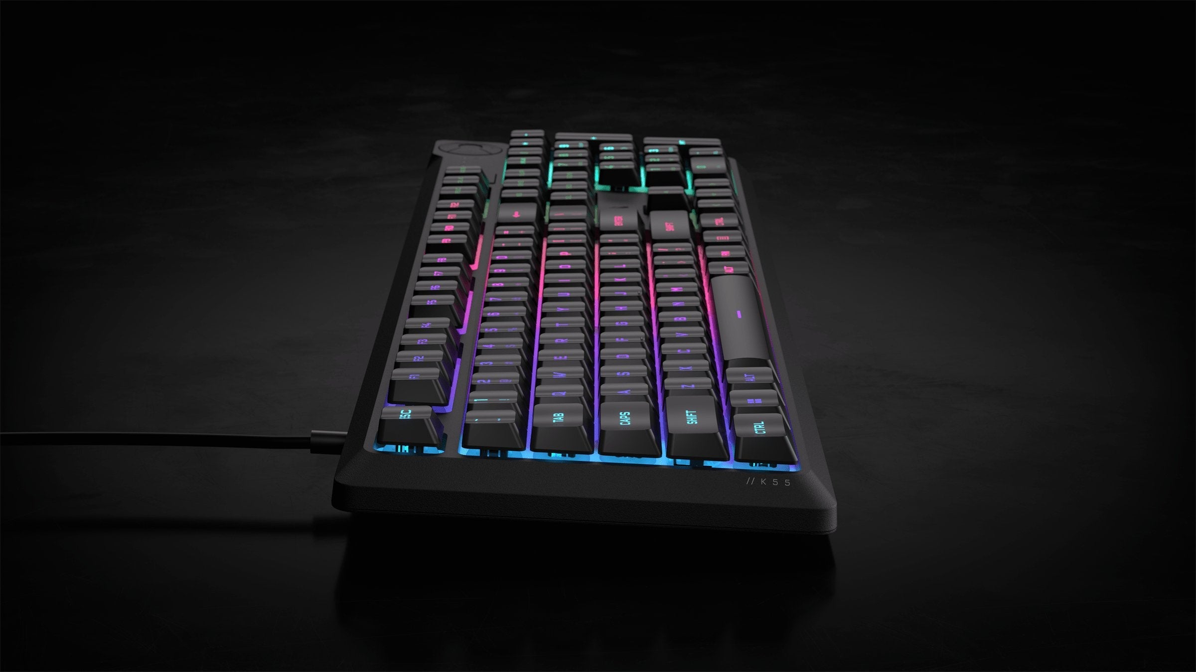 EAN 840006666547 - Corsair K55 CORE RGB teclado Juego USB QWERTY Inglés de EE. UU. Negro imagen 8