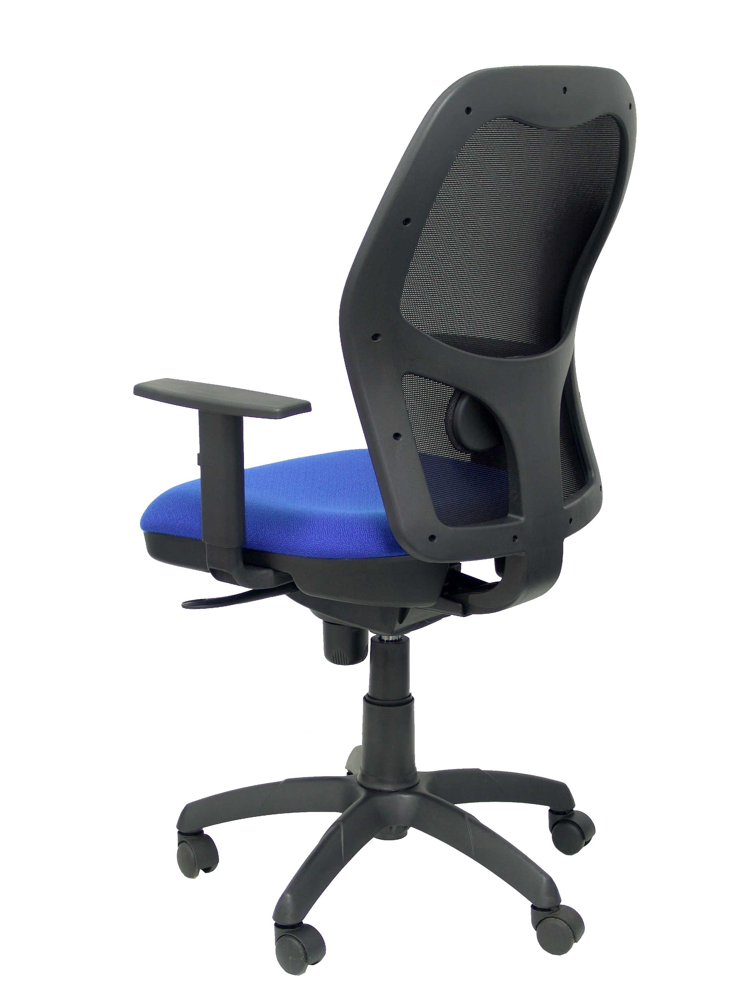 Silla Jorquera Malla Negra Asiento Bali Azul