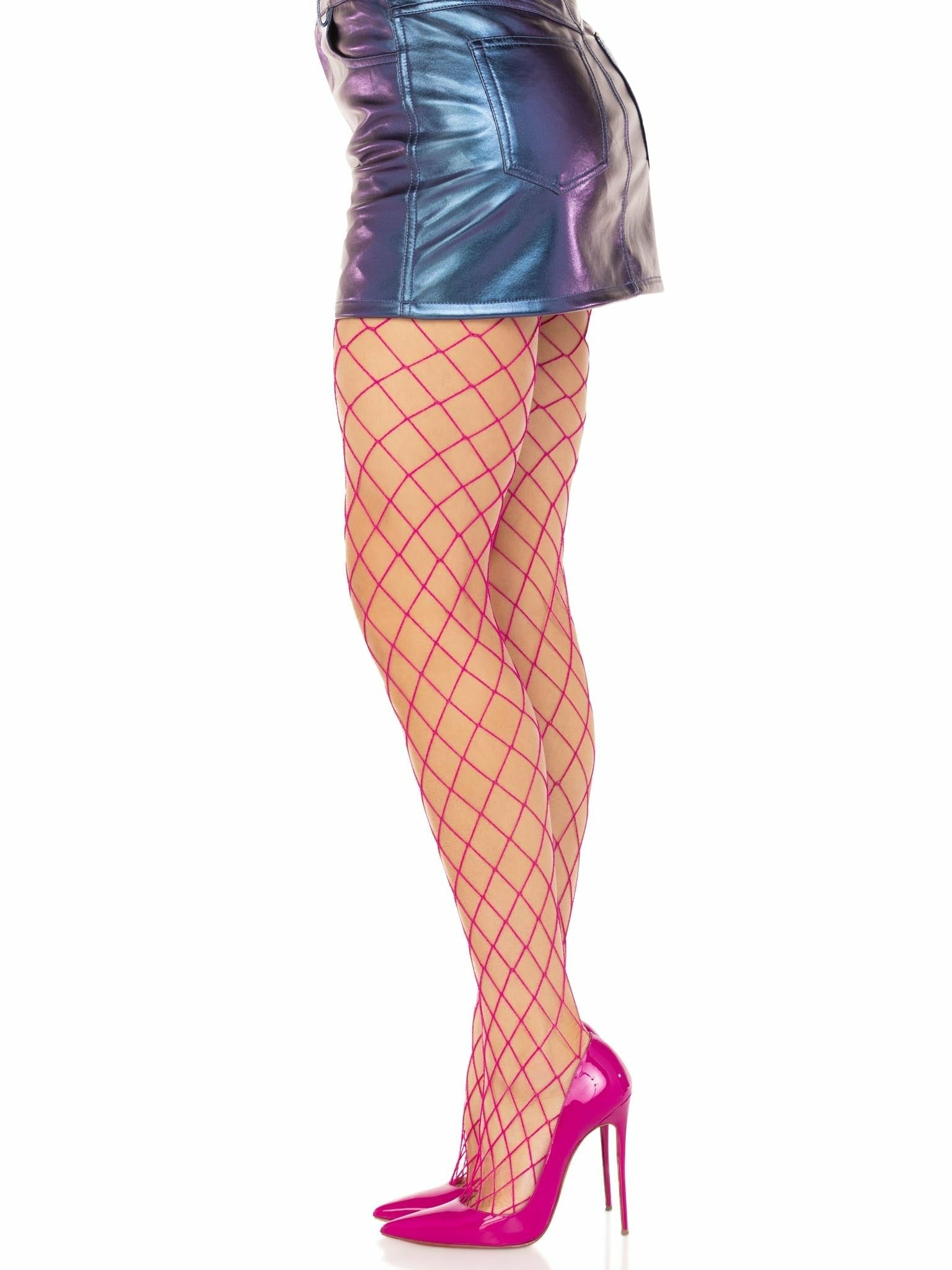 Leg Avenue - Pantimedias Rejilla Diamante Rosa