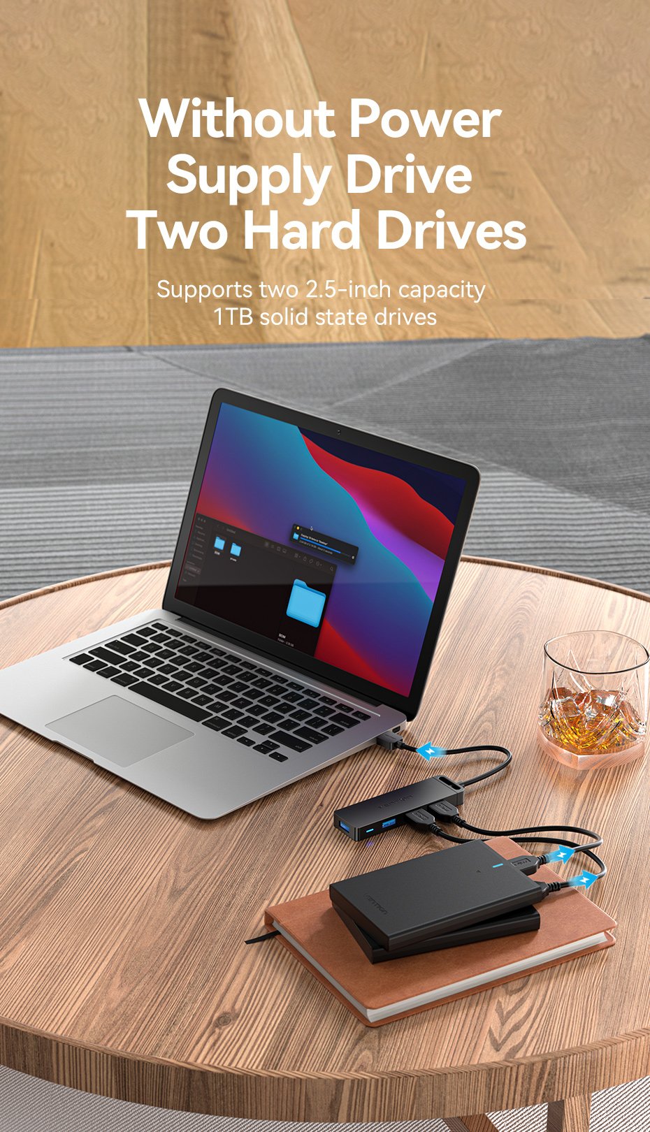 Hub Usb 3.0 Vention Chlbd 4xusb Microusb Pd 50cm