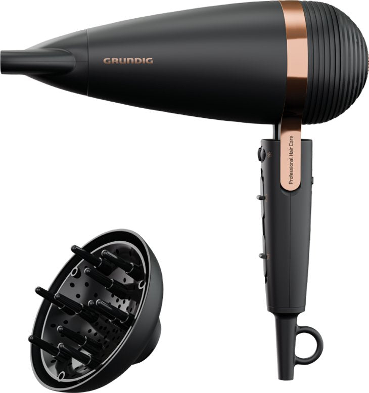 EAN 4013833039075 - Grundig HD 8080 secador 2300 W Negro, Oro rosa imagen 2