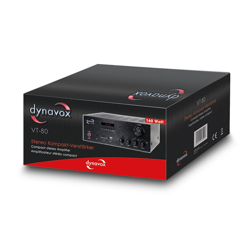 Dynavox Vt-80 Stereo-Amplificador 2 X Negro Bluetooth Usb - Hifi-Vorverstärker