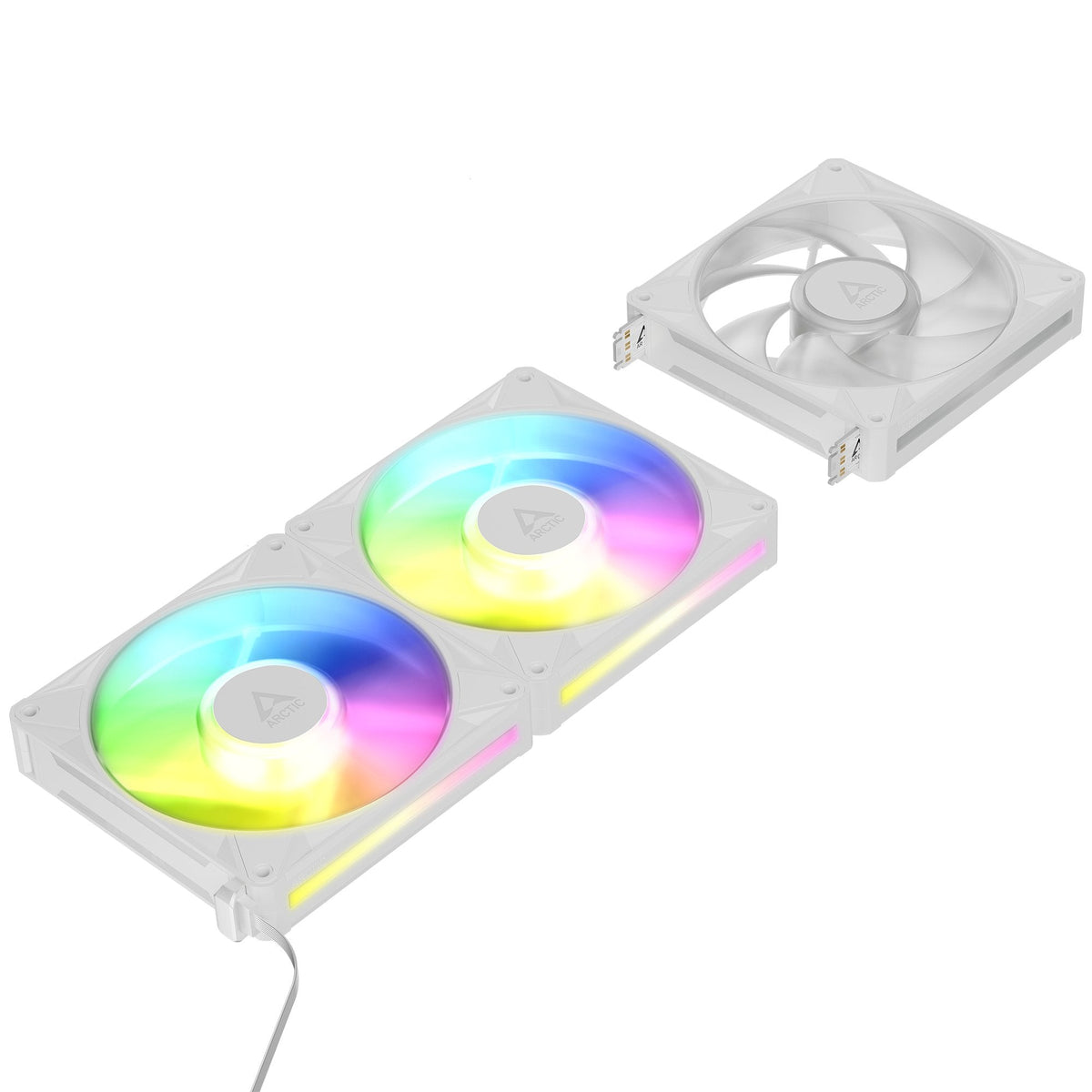 Ventilador Pc Arctic Bionix P14 A-Rgb (Blanco Blanco, Pack De 3, 140 Mm) Acfan00342a