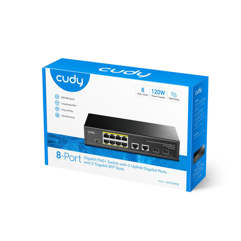8+2p Cudy Gs1010ps2 Poe+ Sfp