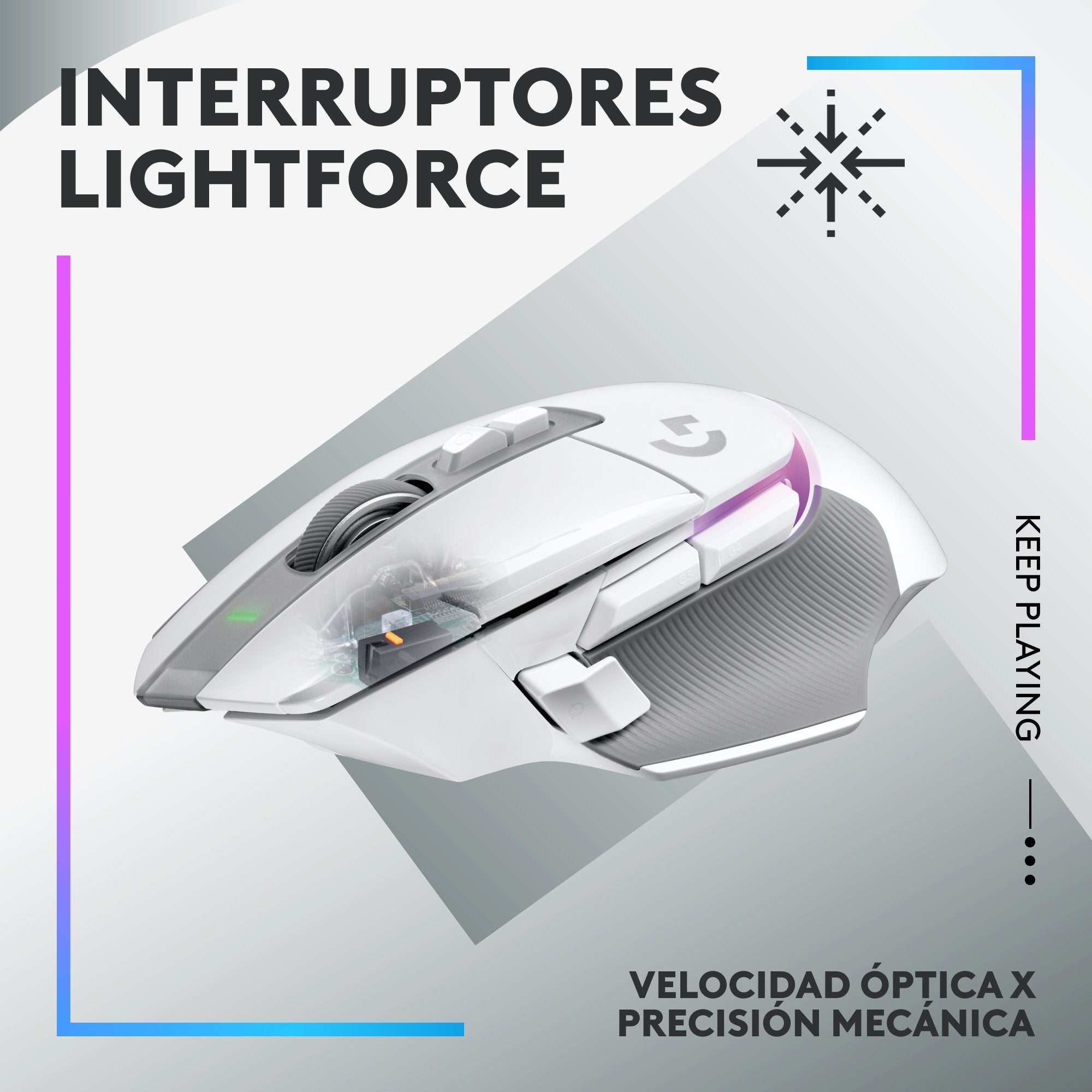 Ratón Inalámbrico Logitech G G502 X Plus Lightspeed Rgb Gaming 25600 Dpi Blanco