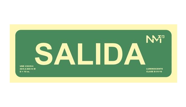Archivo 2000 Pack De 2 Señales "Salida" 300x105 Pvc Verde