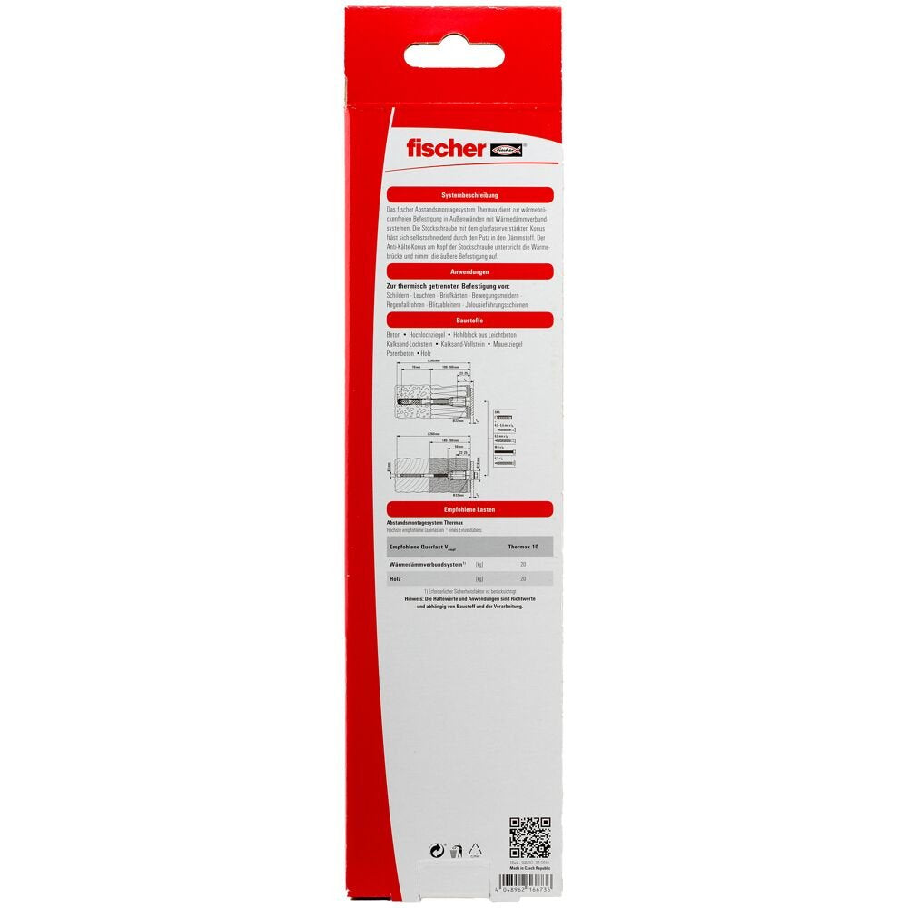 Fischer Sistema De Montaje A Distancia Thermax 10/200 M6, 2 Piezas 520133
