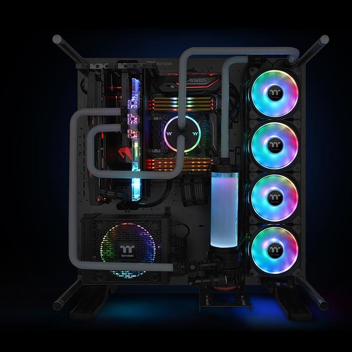 Ven 120x120 Thermaltake Riing Duo 12 Rgb Tt 3-Uds Pack 3 Unds/Vent 120x120mm Rgb/1500 Rpm Cl-F073-Pl12sw-A