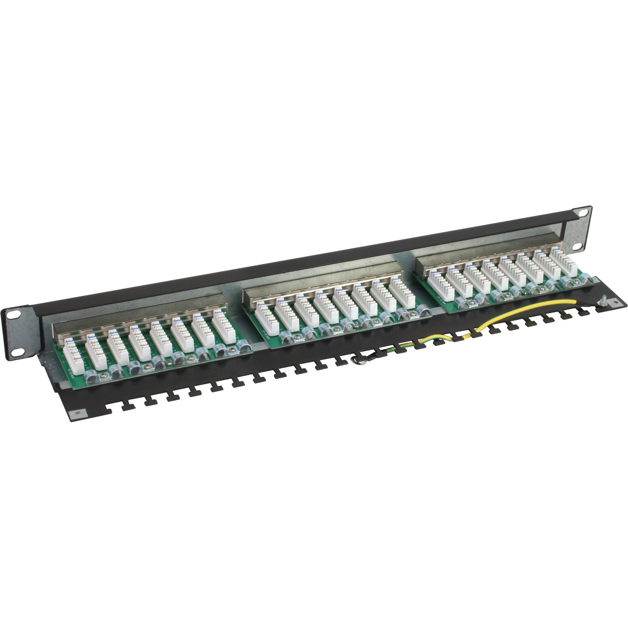Patch Panel Inline 19" Cat.5e 24 Puertos 1u Negro Ral9005