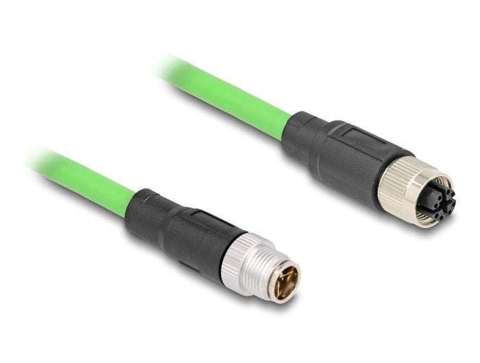Delock 80431 Cable M12 Codificado X 8 Pin Macho A Hembra Pur (Tpu) 1 M