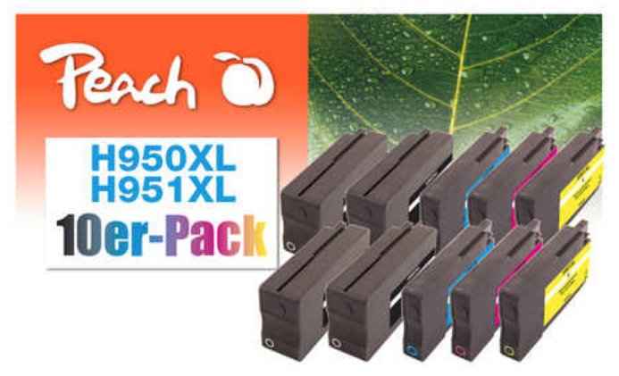 Peach 0f319837 Tinta Azul H950xl H951xl, Cian, Magenta, Amarillo 10 Pieza(S)