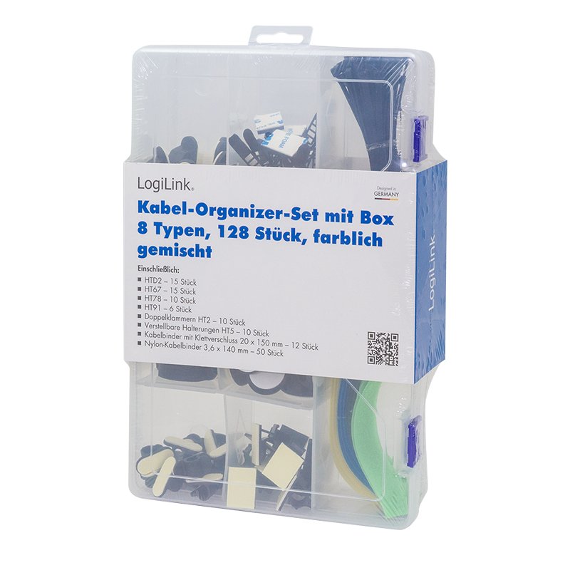 EAN 4052792076059 - LogiLink KAB0084 organizador de cables Universal Clip para cable Multicolor 128 pieza(s) imagen 3
