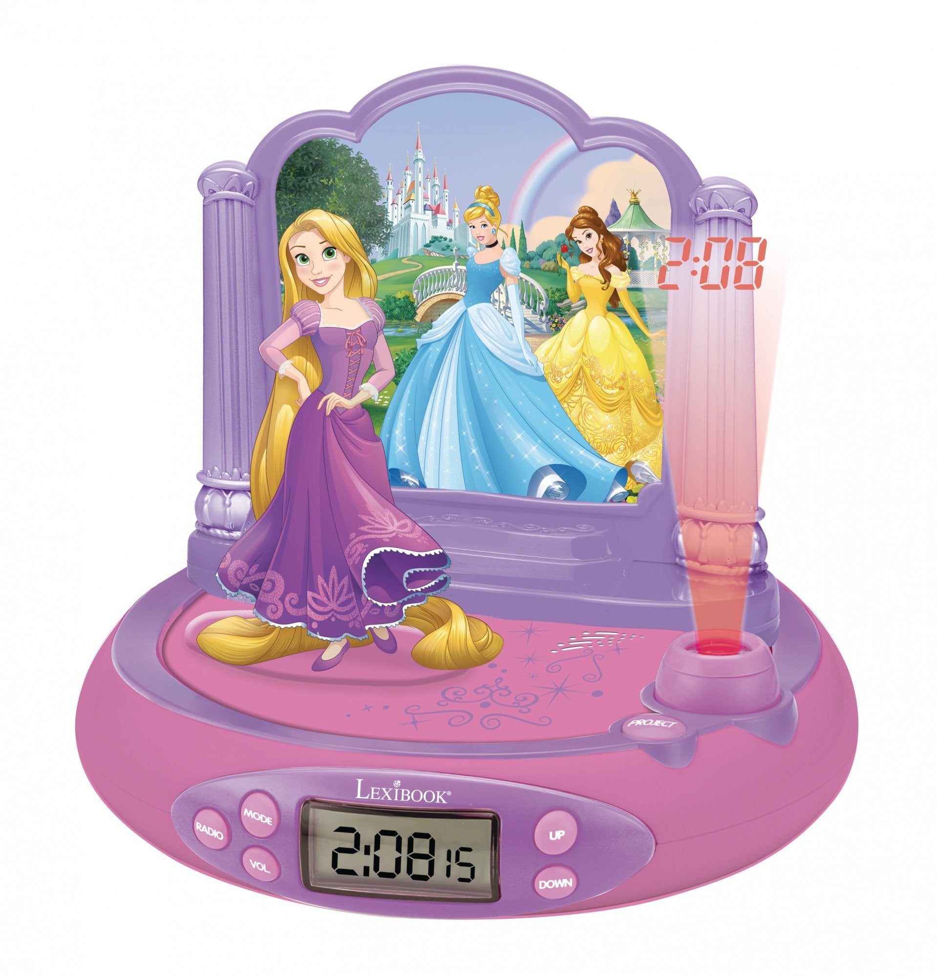 Reloj Despertador Proyector 3d Rapunzel Princesas Disney