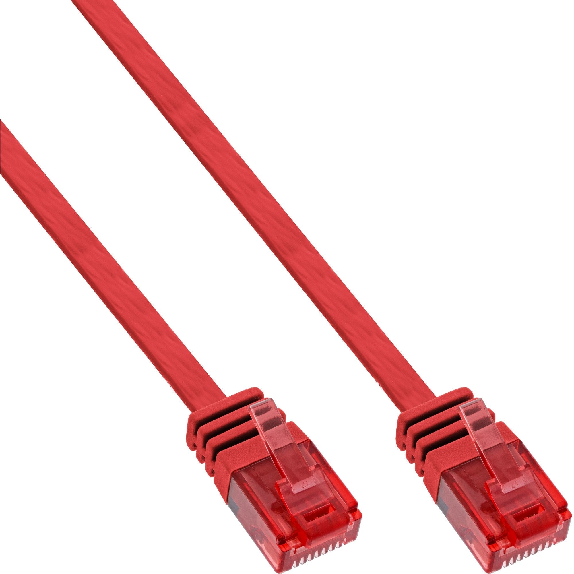 Inline Flat Ultraslim Cable De Red U/Utp Cat.6 Gigabit Ready Rojo 3m