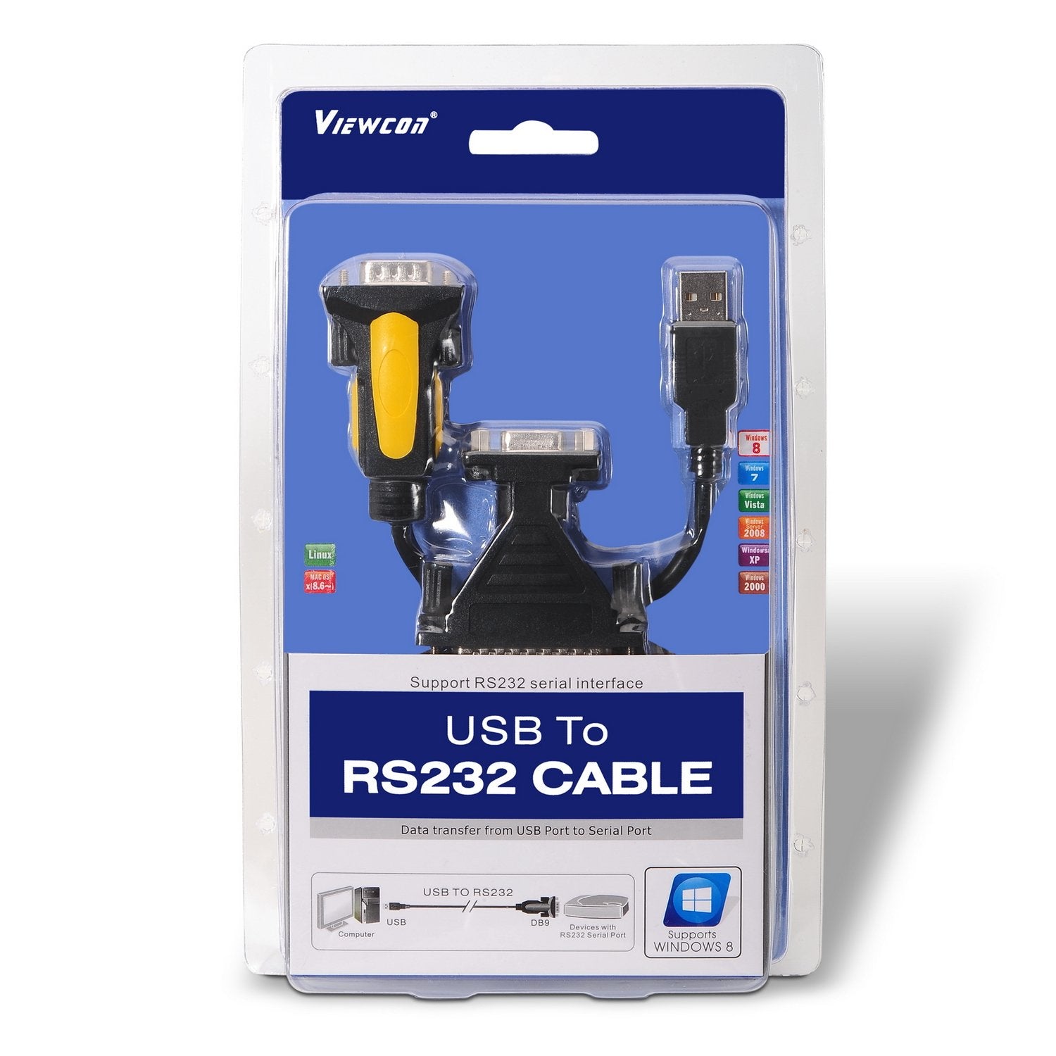 Aisens Conversor Usb A Serie - Tipo A Macho A Rs232 Db9/M Db25/M - 1.8m - Negro