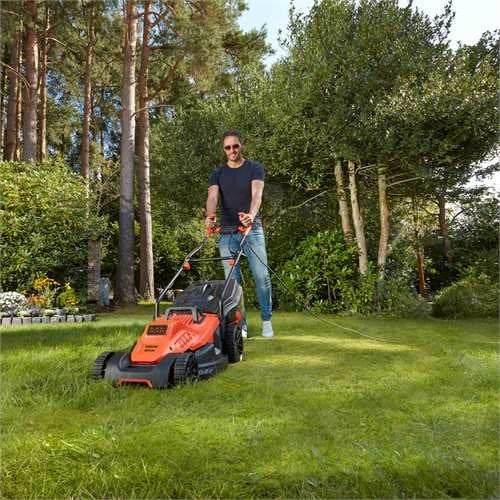 Cortacésped Black+Decker Bemw481bh Corriente Alterna Negro, Naranja Naranja/Negro