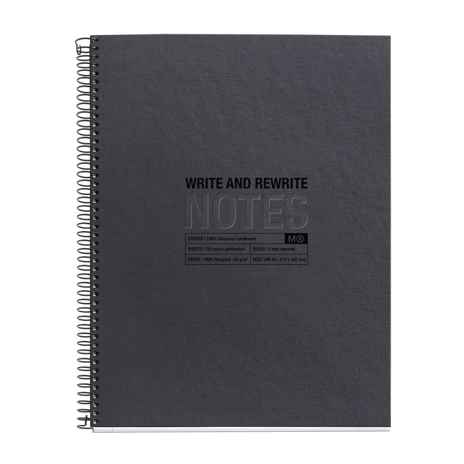 Miquelrius Notizblock Schwarz Recycle A4 80 Blatt (Speditionsversand)