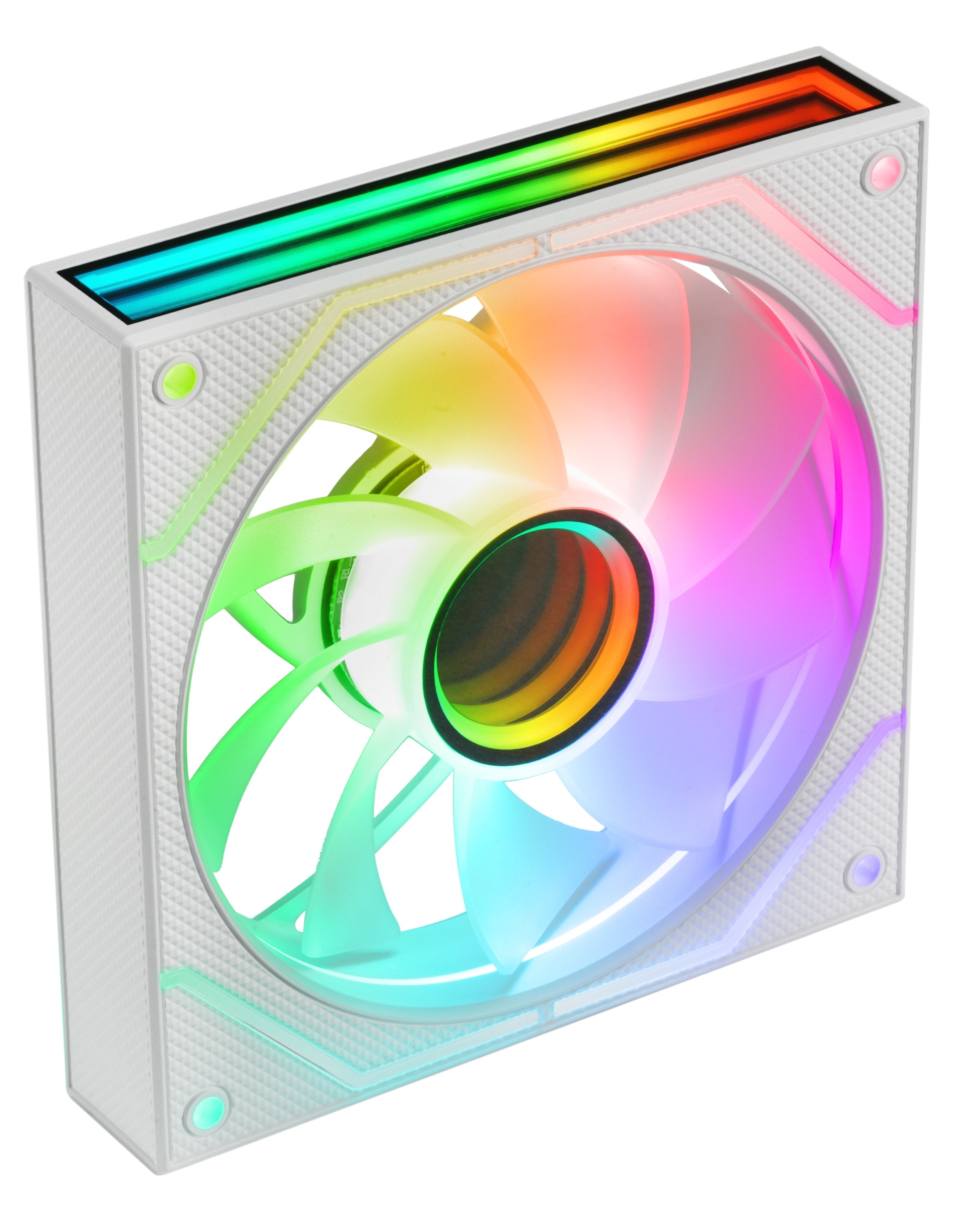 Kit 2 Ventiladores Pc  Auxiliar Mf-3d Prox2r Blanco Mars Gaming Argb/ Silencioso 12db / 12mm