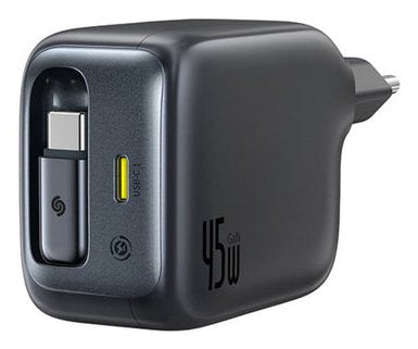 Enercore Cj11 Fast Charger With Retractable Cable 2c 45w Eu Cosmic Black