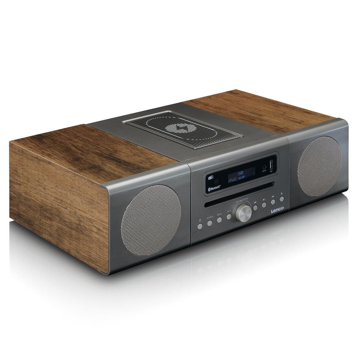 EAN 8711902066163 - Lenco MC-175SI sistema de audio para el hogar Microcadena de música para uso doméstico 40 W Plata, Madera imagen 11