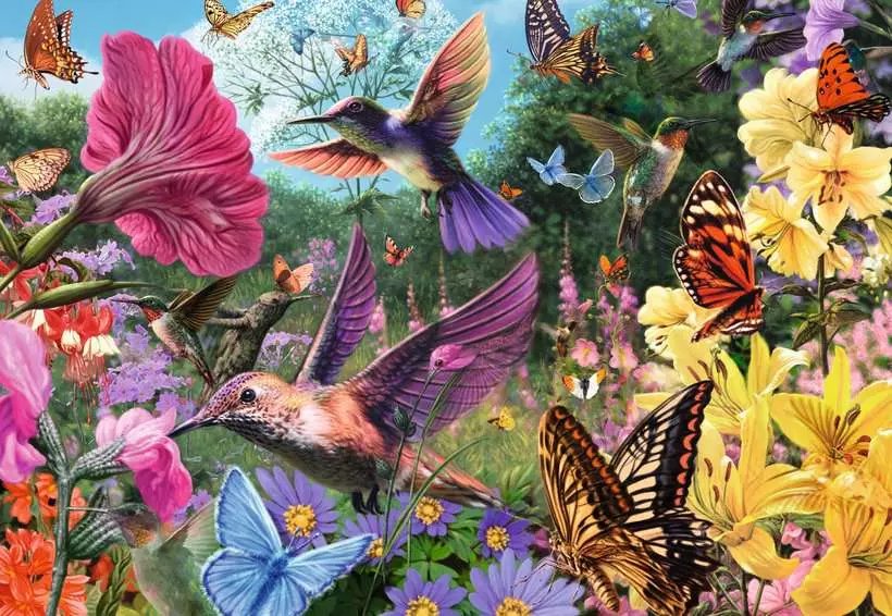 Ravensburger Se Siente Bien Y Rompecabezas - Kolibris Y Mariposas 200 Partes 12001369