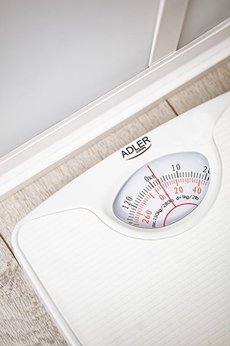 Adler Báscula De Baño Mecénica Ad 8151w Peso Máximo 130 Kg, Precisión 1000 G, Blanco