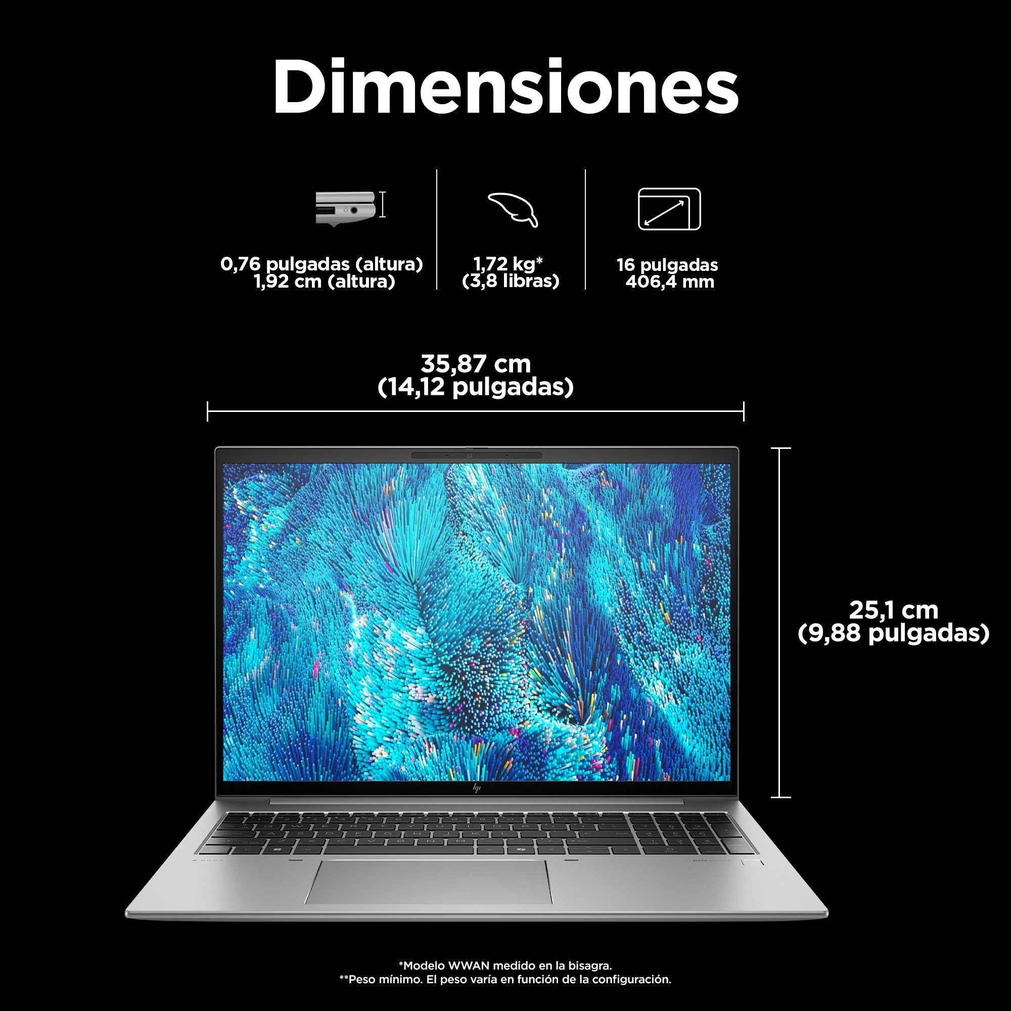 Workstation Hp Zbook Firefly16 G11 U7-155h Syst 512gb 16gb 16in Rtx A500 W11p