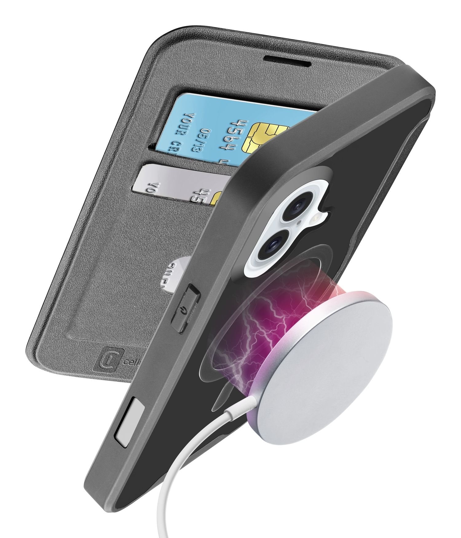 Cellularline Book Case Daily Mag Iphone 16 Negro