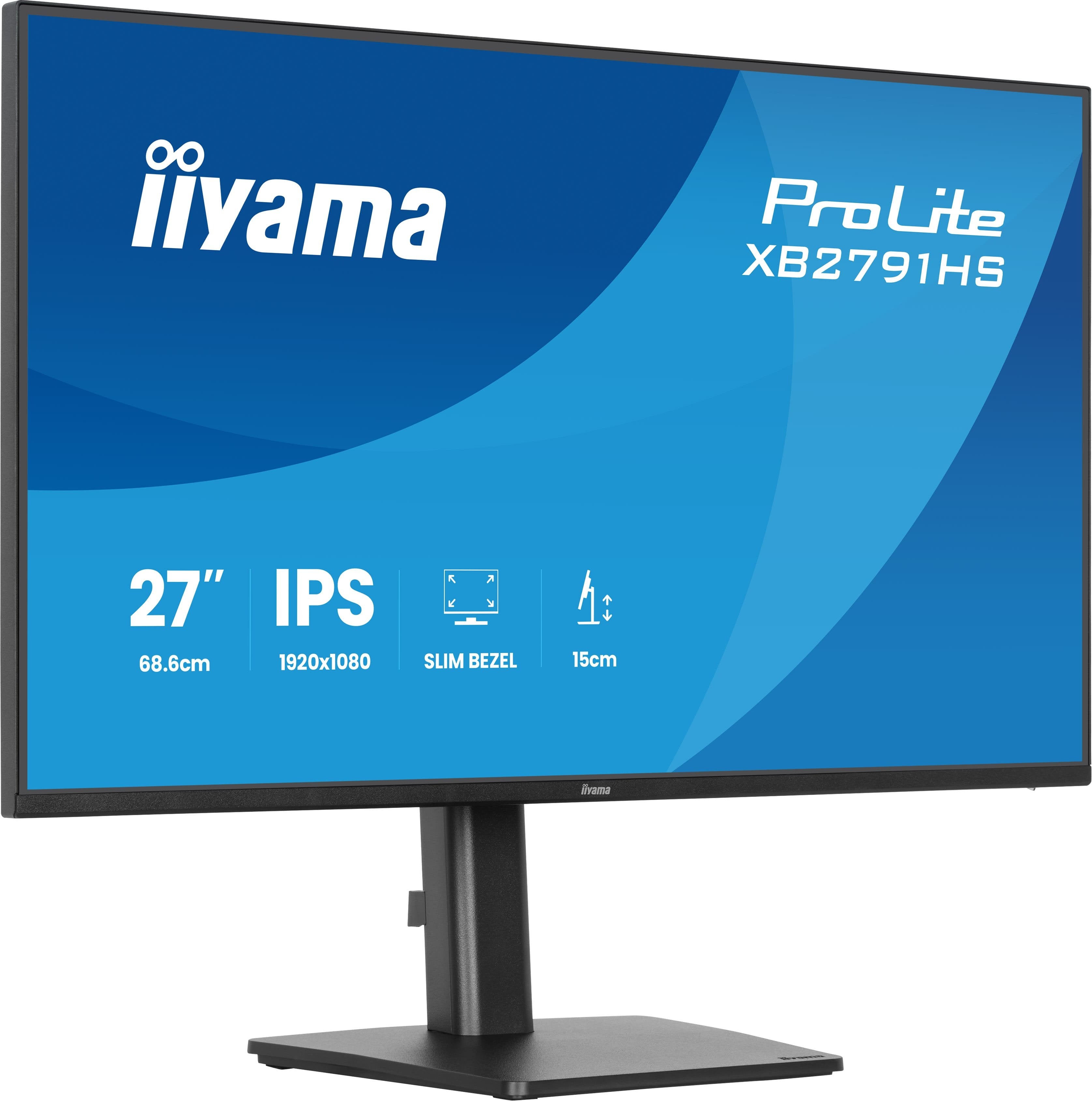 Iiyama Prolite Xb2791hs-B1 Monitor Led 27" 1920 X 1080 Full Hd (1080p) @ 120 Hz Ips 350 Cd/M² 1500:1 1 Ms Hdmi Displayport Altavoces Mate Negro