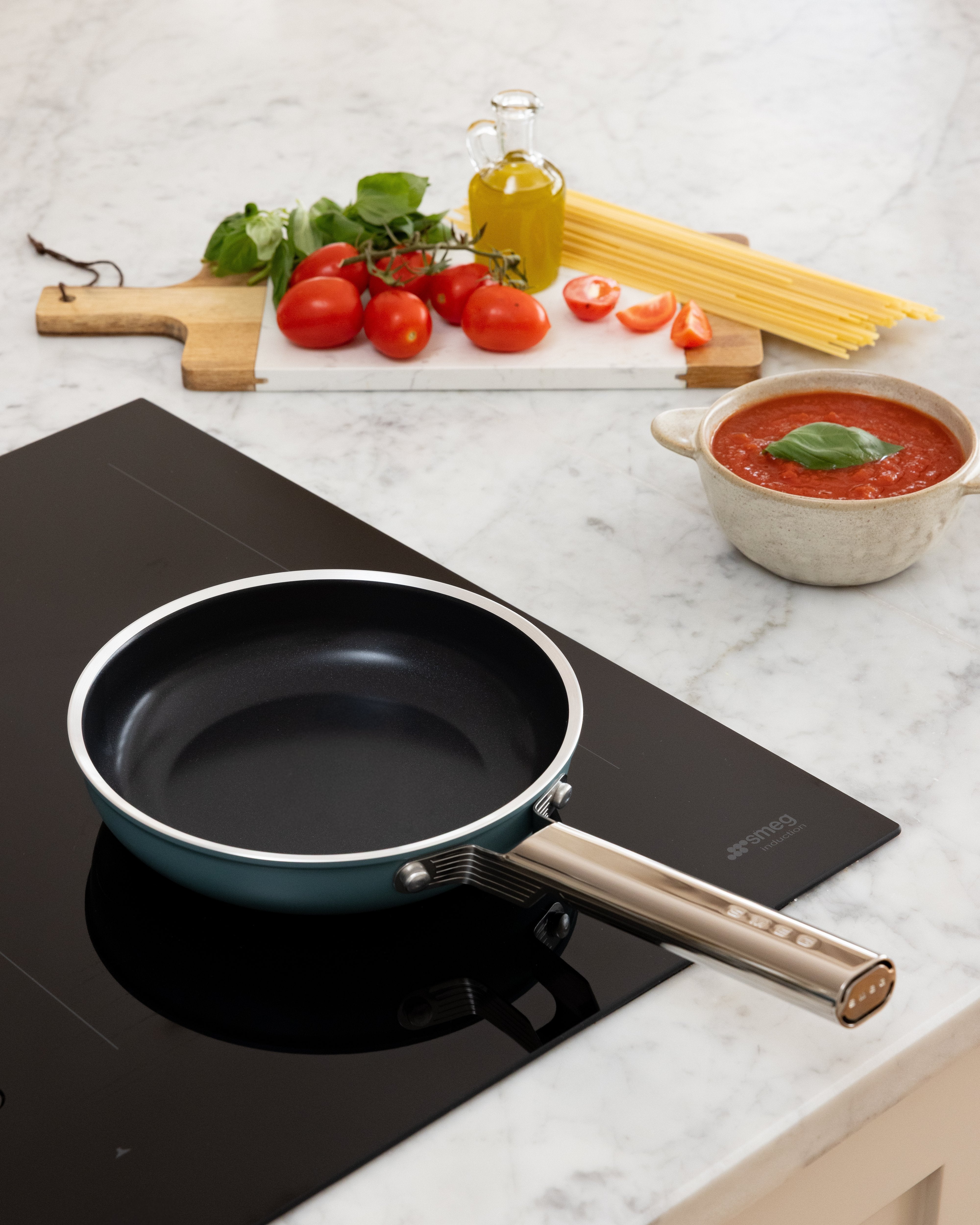 Smeg Fpf2402egm Bratpfanne, 20 Cm, Keramik, Edelstahlgriff, Smaragdgrün
