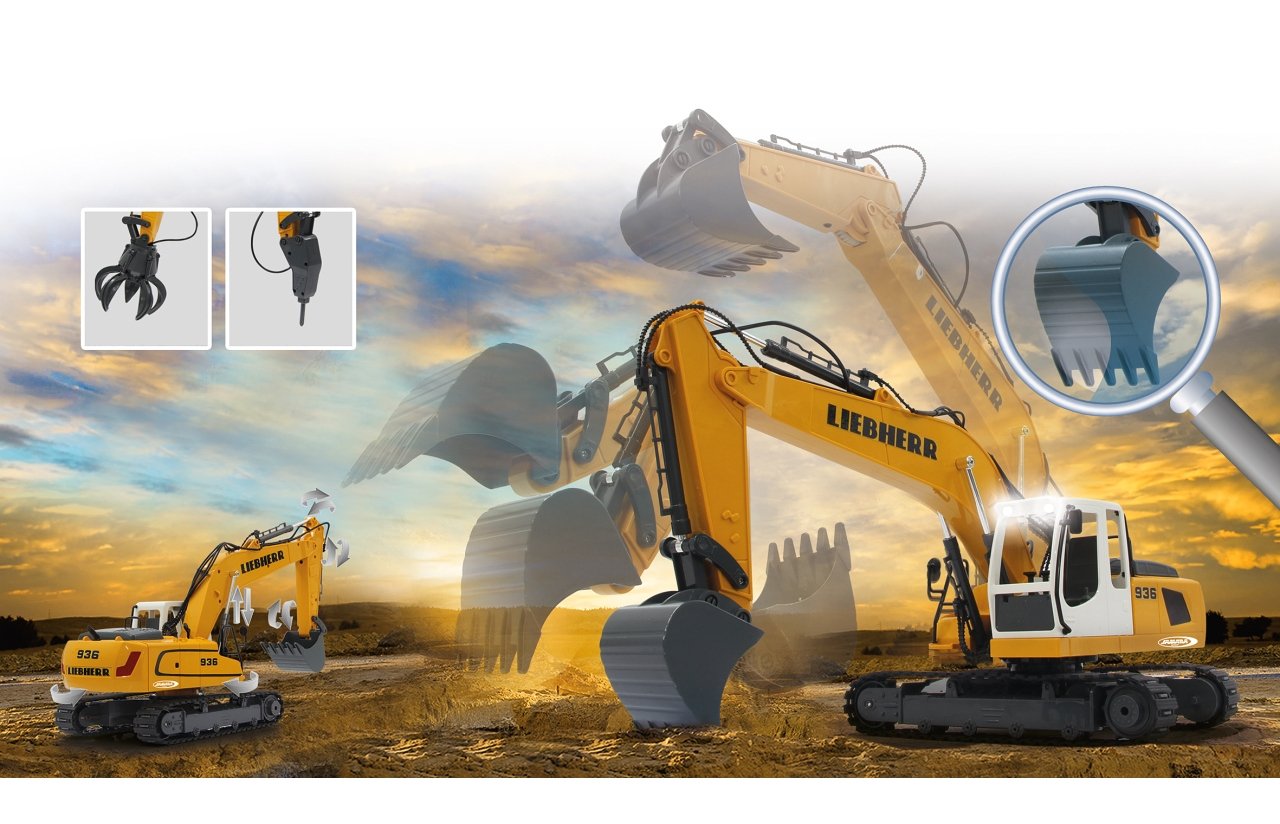 Jamara Liebherr R936 Excavadora Motor Eléctrico 1:20