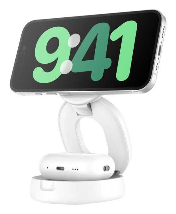 Belkin Boost Charge Adjustable Mag.2-In-1 Ch.Qi2 Wh. Wiz035kqwh