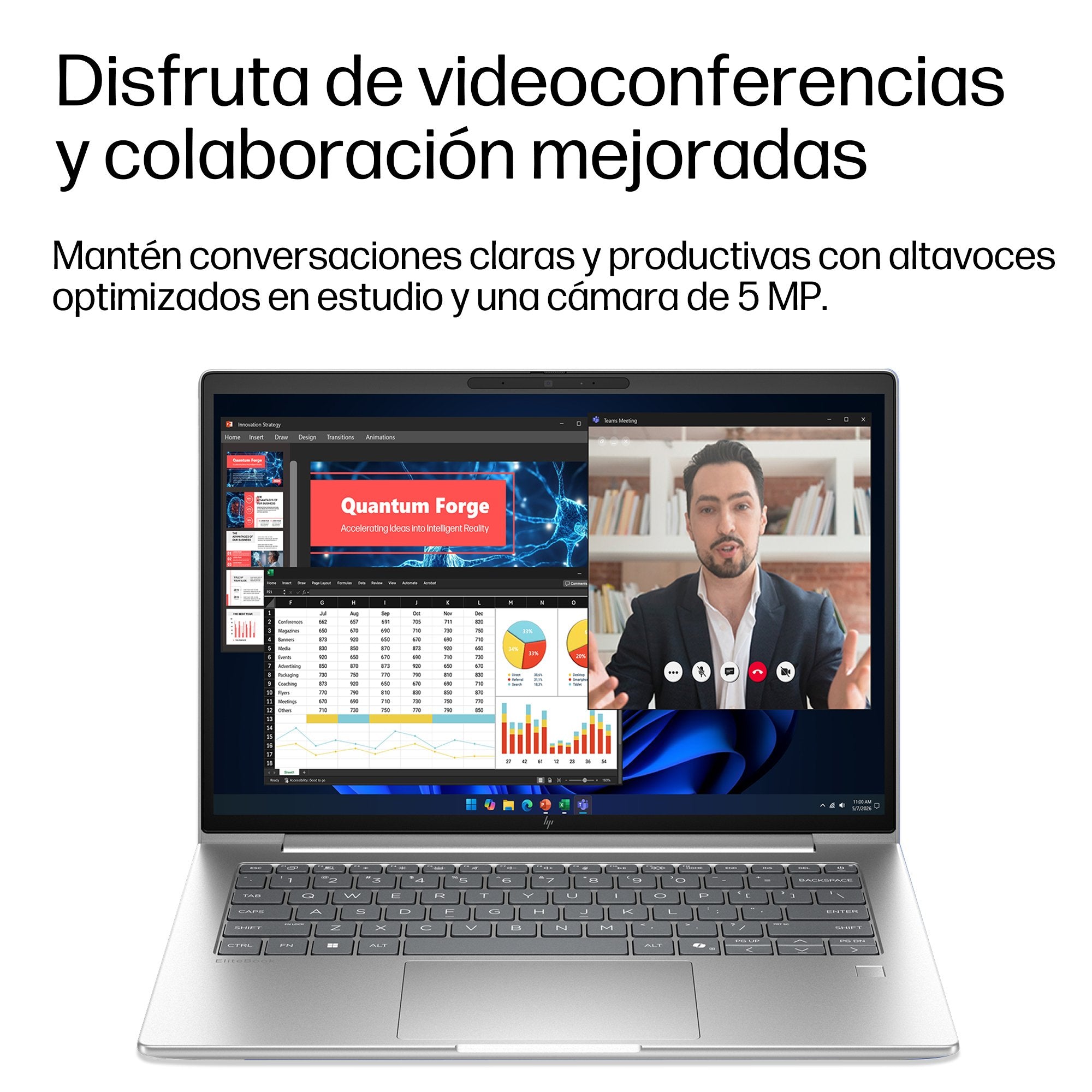 Hp Elitebook 6 G2i Notebook Ai Ai Pc Diseño De Bisagra En 177 Grados Intel Core 5 320 / Hasta 4.6 Ghz Win 11 Pro Intel Graphics 16 Gb Ram 512 Gb Ssd Nvme 14" Ips 1920 X 1200 Gigabit Ethernet Wi-Fi 7 Bluetooth 6.0 Nfc Aluminio Pik