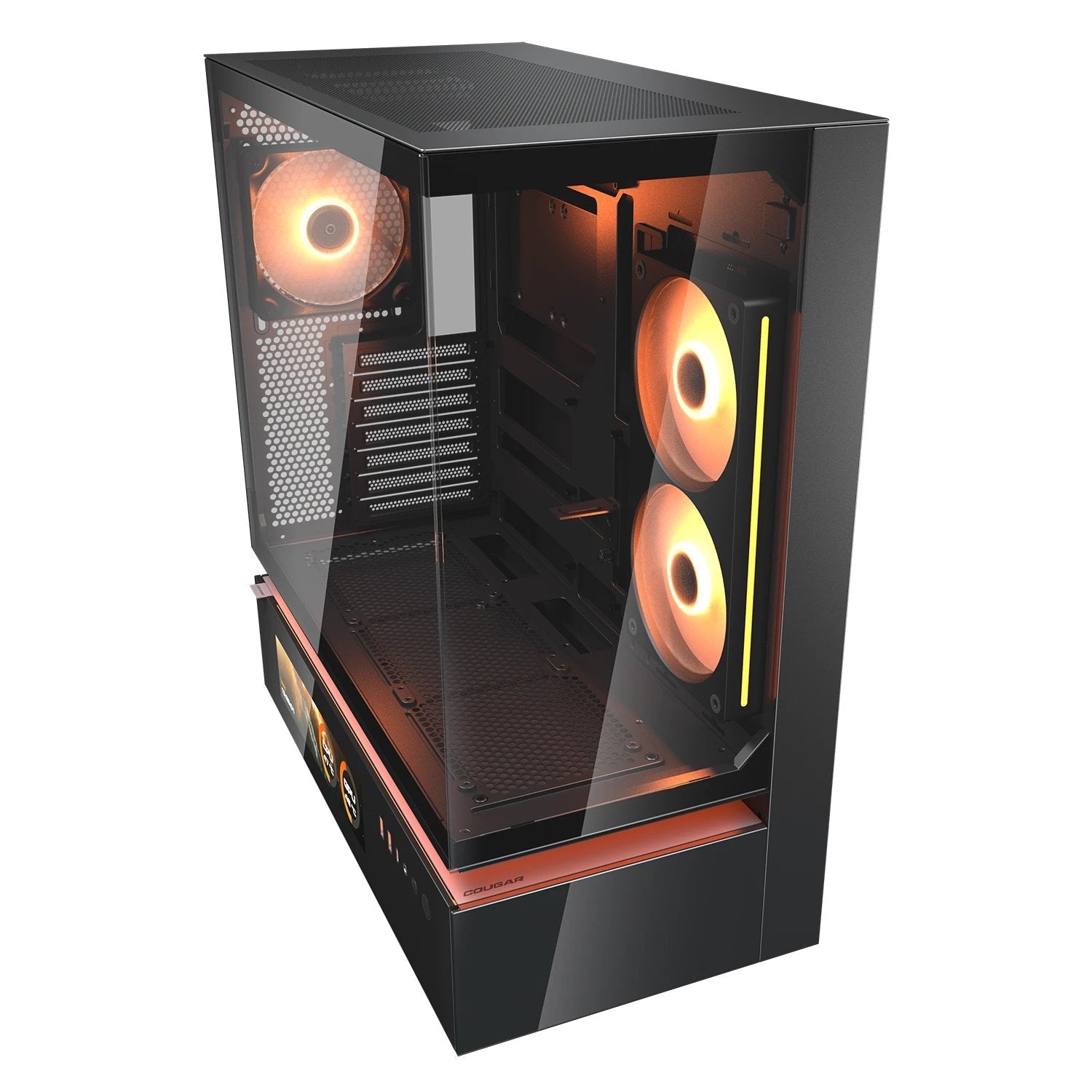 Cougar Caja Midi-Tower Cfv235 Vision, Argb, Glas, Negro