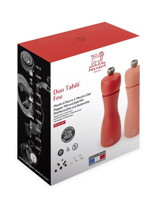 Peugeot Tahiti Pfeffer-/ Salz Mühlensset 2 Stk 15 Cm In Rot