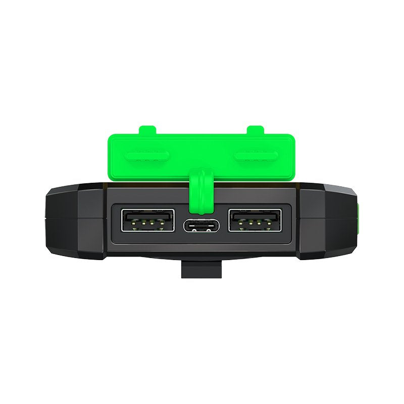 Bateria Externa Power Bank  8000  Solar 2 Puertos Usb-A De Control De Calidad Linterna Negro Verde Logilink