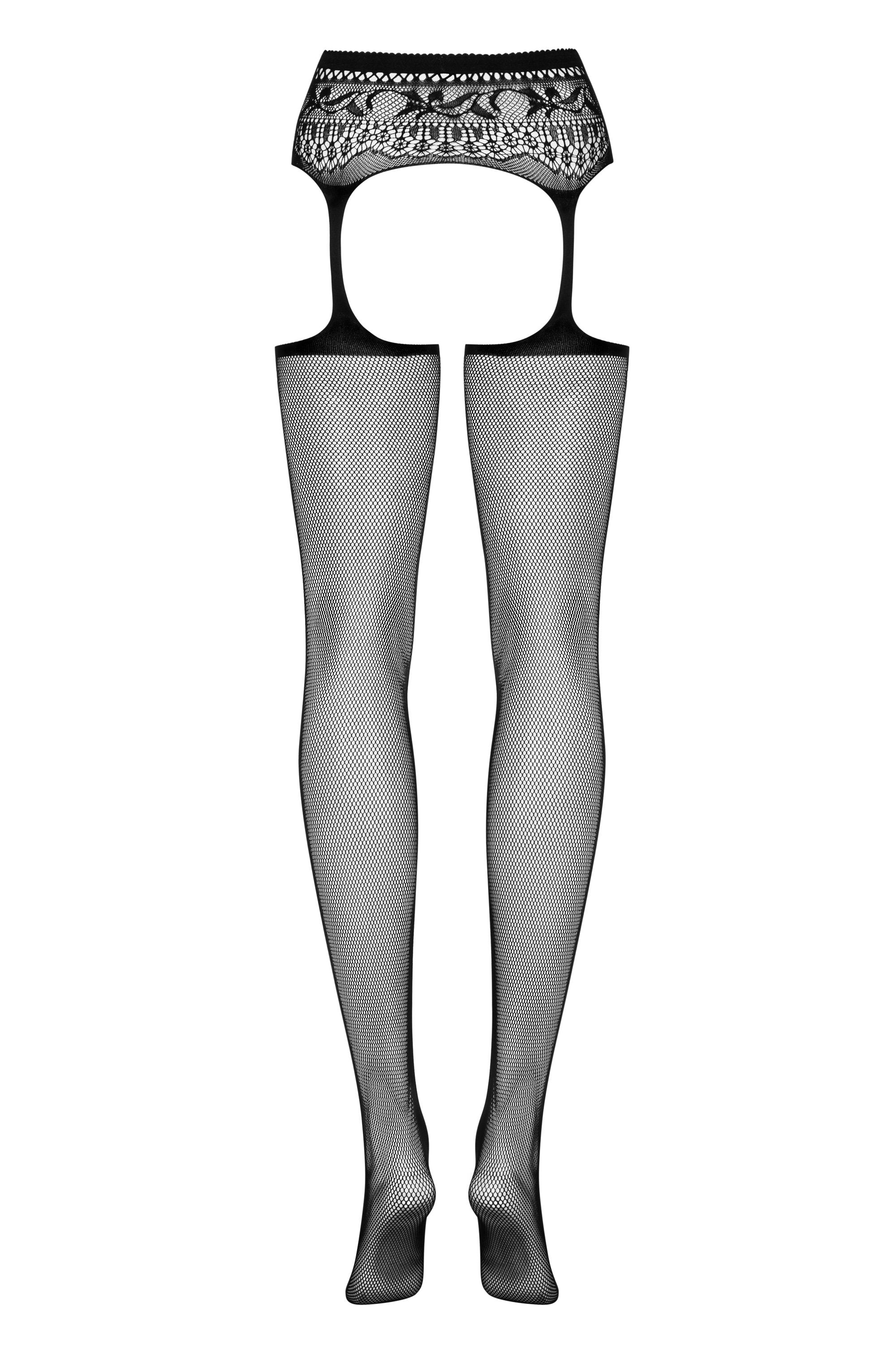 S307 Medias Y Liguero De Malla S/M/L Talla (Interno):Xl/Xxl