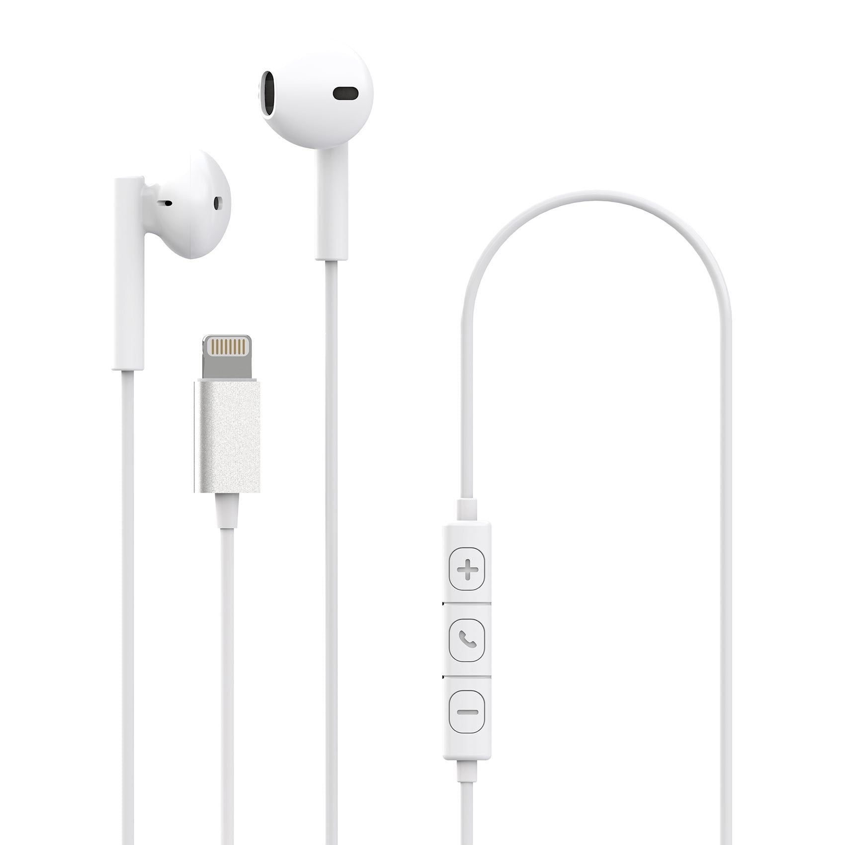 Celly Up900 Auriculares Earphones Alámbrico Lightning Blanco