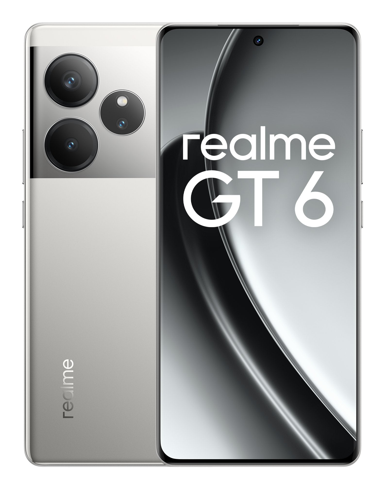 EAN 6941764433502 - realme GT 6 17,2 cm (6.78") SIM doble Android 14 5G USB Tipo C 8 GB 256 GB 5500 mAh Plata imagen 1