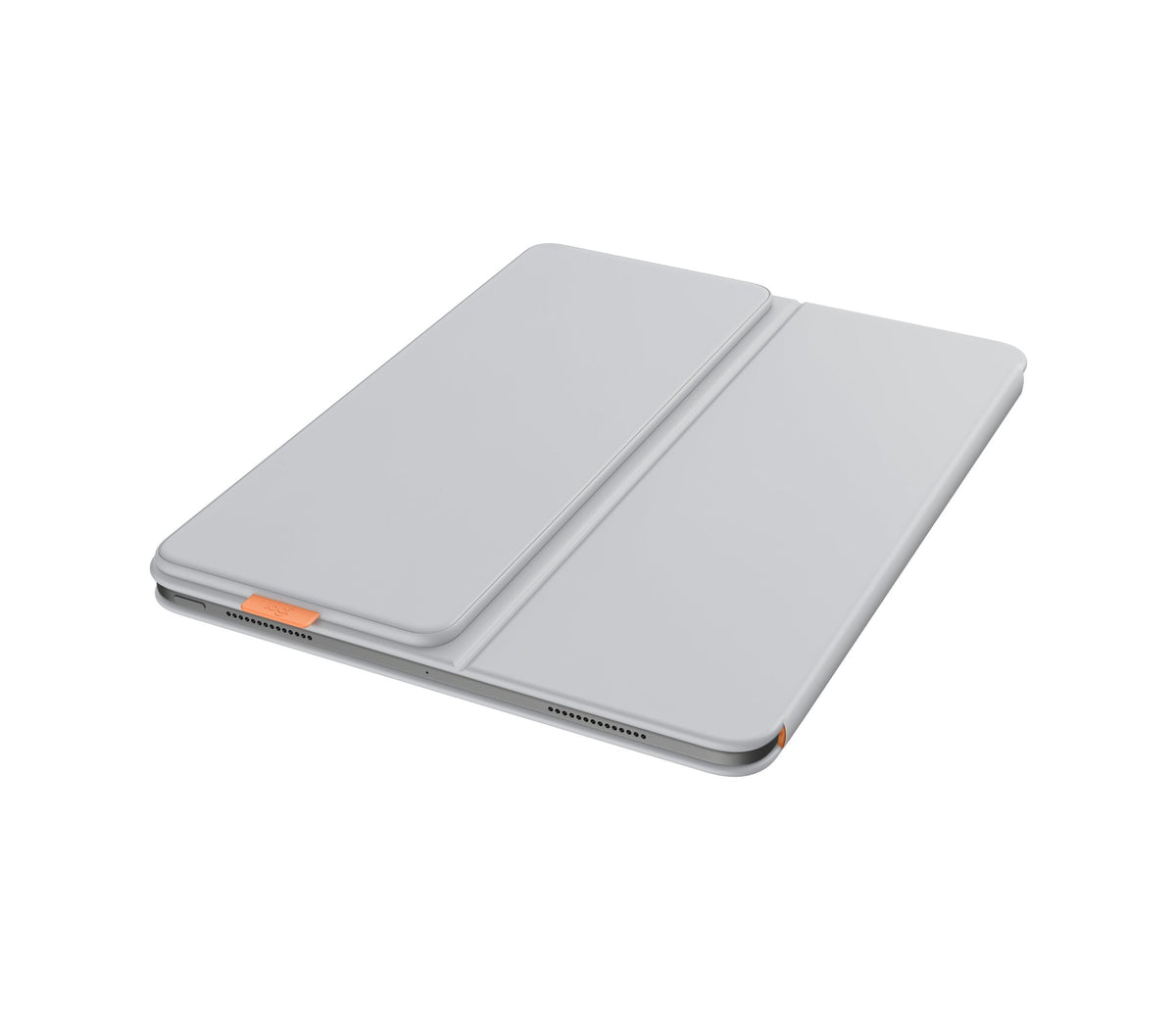 Logitech Flip Folio - Teclado Y Funda Tipo Folio - Full Size - Inalámbrico - Bluetooth 5.1 Le - Qwertz - Alemán - Pale Gris - Para Apple 13-Inch Ipad Air (M2, M3)
