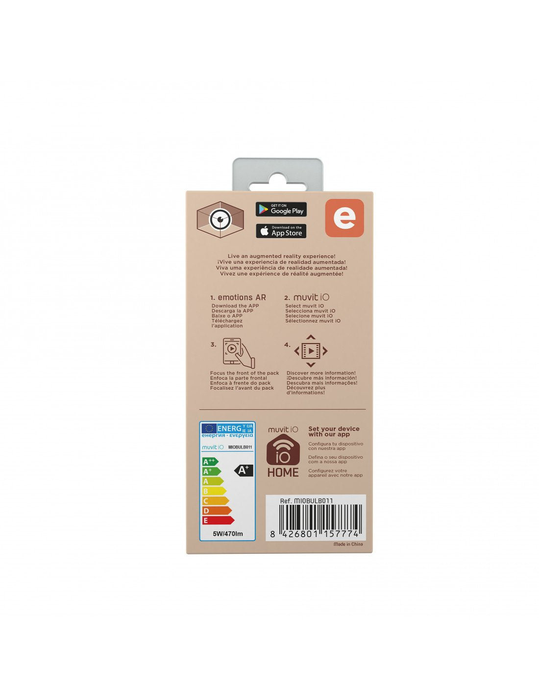 Bombilla Inteligente Muvit Io Edison Casquillo E27 5w 480 Lúmenes 1800-2700k