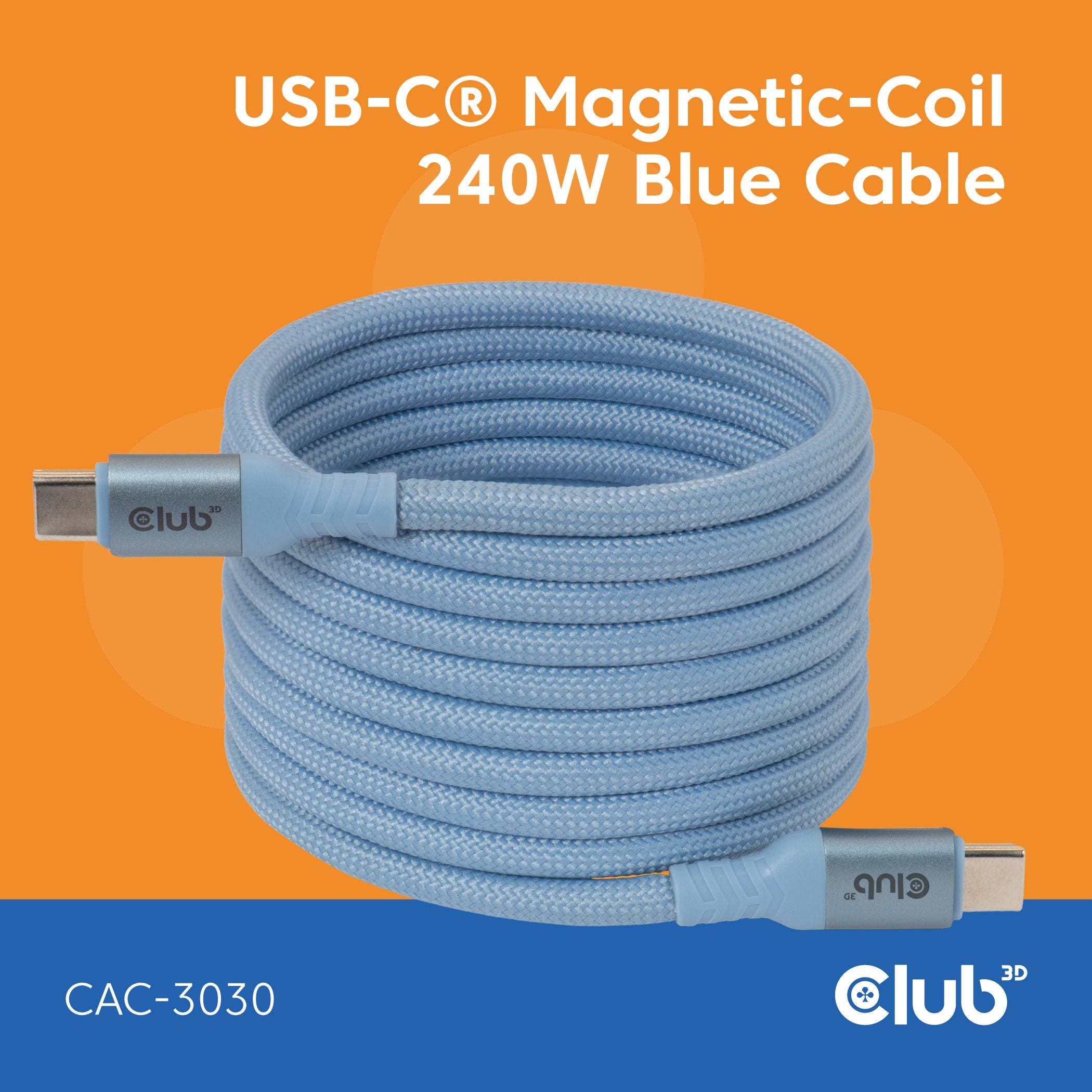 EAN 8719214473594 - CLUB3D CAC-3030 cable USB 2 m USB C Azul imagen 2