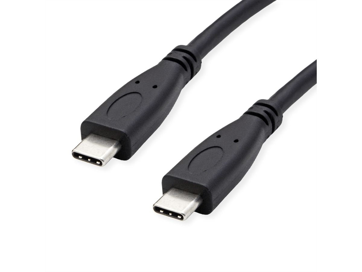 Roline Rm Usb 3.2 Gen 2 Cable, C-C, St St, 4k Uhd-1, 10gbit S, Emark, 100w, Schwarz, 1 M
