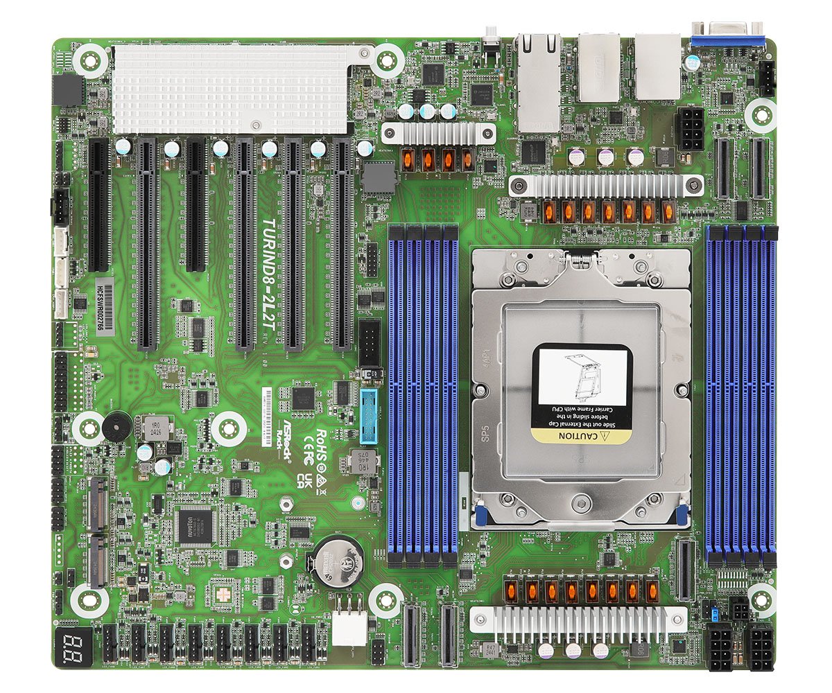 EAN 4711430524962 - Asrock TURIND8-2L2T placa base AMD SoC Socket SP5 CEB imagen 1