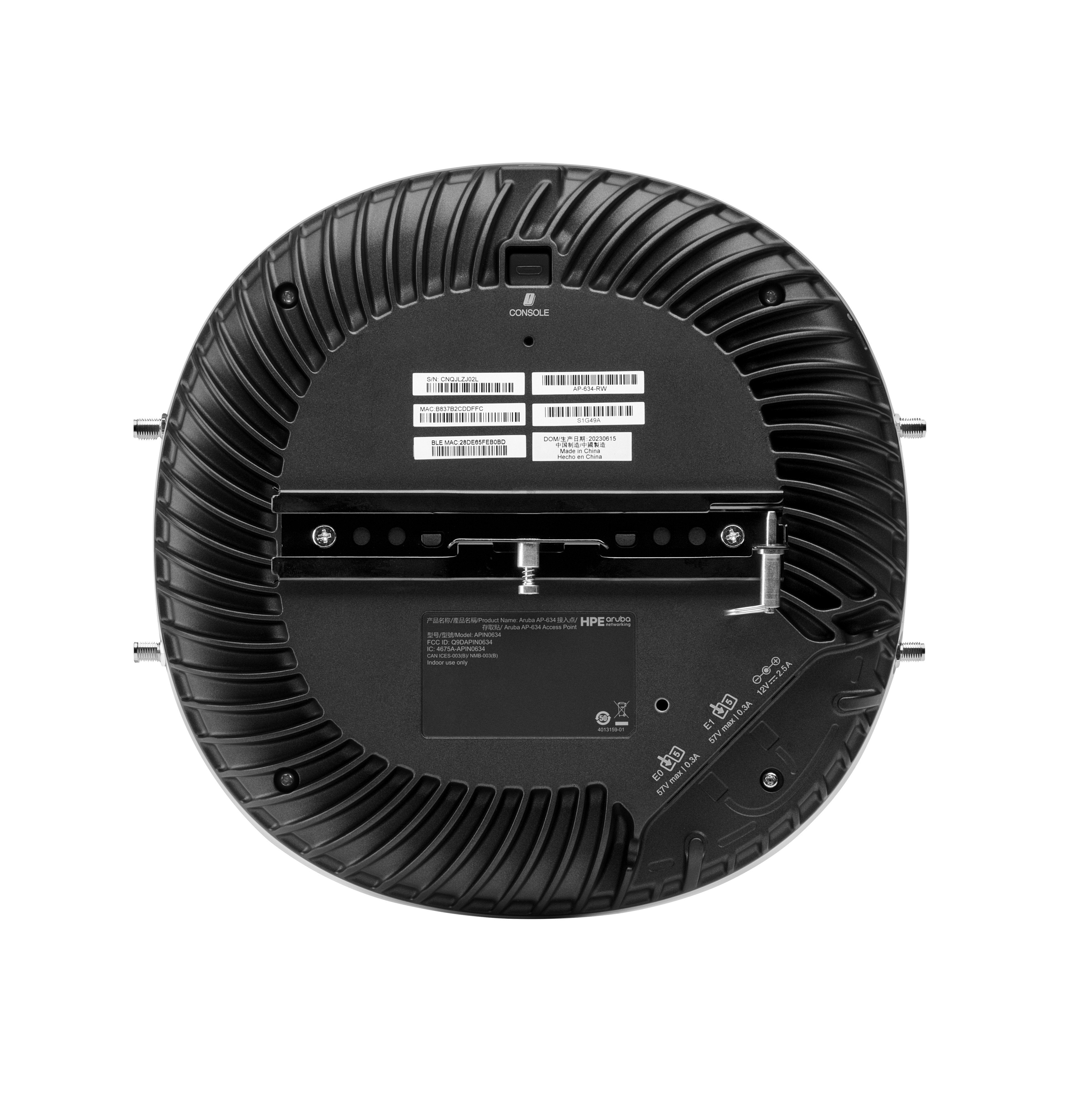 EAN 0190017663869 - HPE Aruba Networking AP-634 (RW) Tri-radio 2x2:2 Wi-Fi 6E External Antennas Campus AP imagen 1