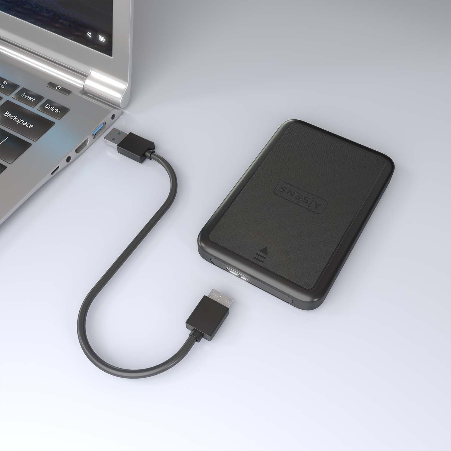 Aisens Caja Externa 2,5&Quot; Ase-2519b 9.5mm Sata A Usb 3.0/Usb3.1 Gen1, Negra