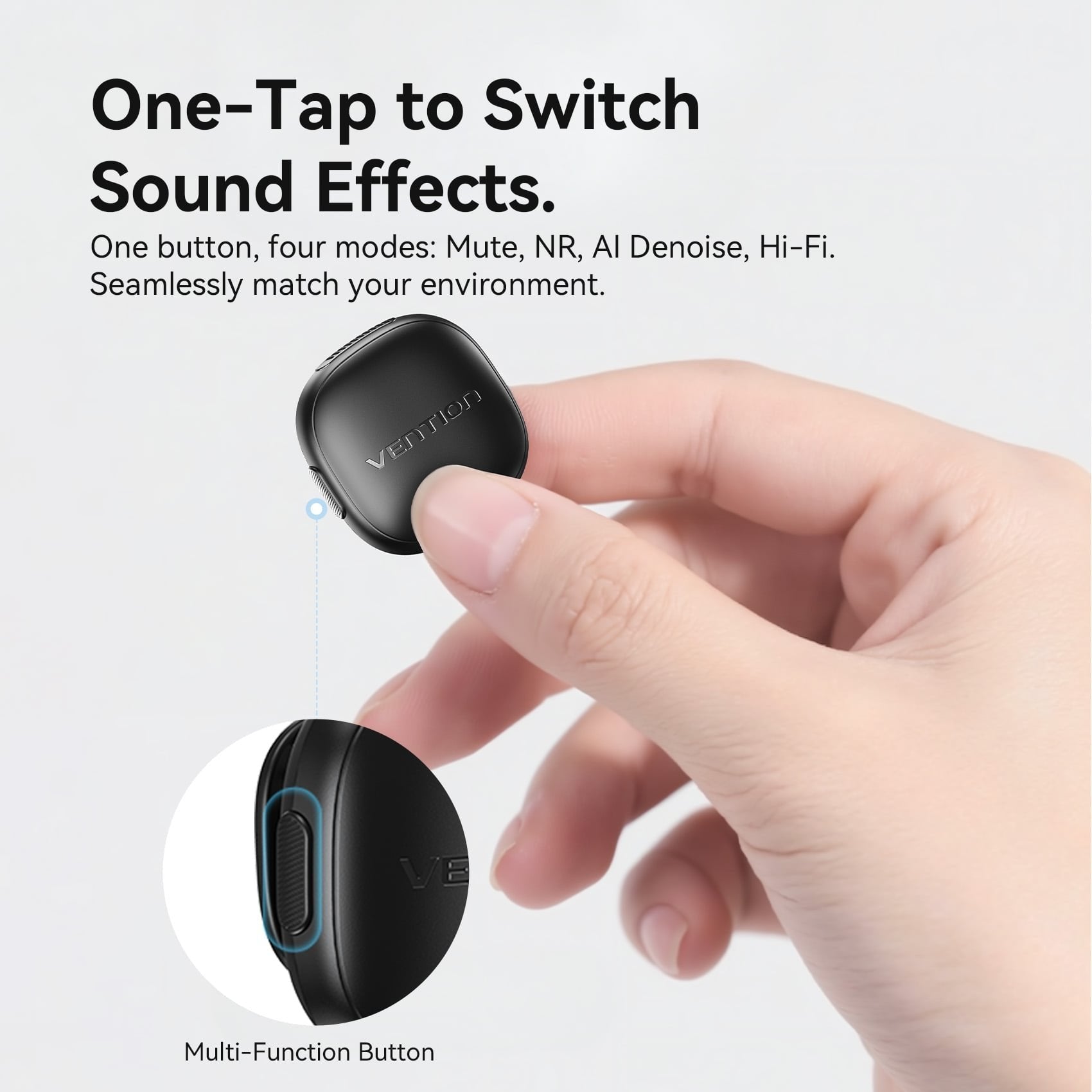 Micrófono Inalámbrico Con Clip Vention Lavalier Ncdb0 Usb Tipo-C Lightning Incluye Receptor 2 Unidades