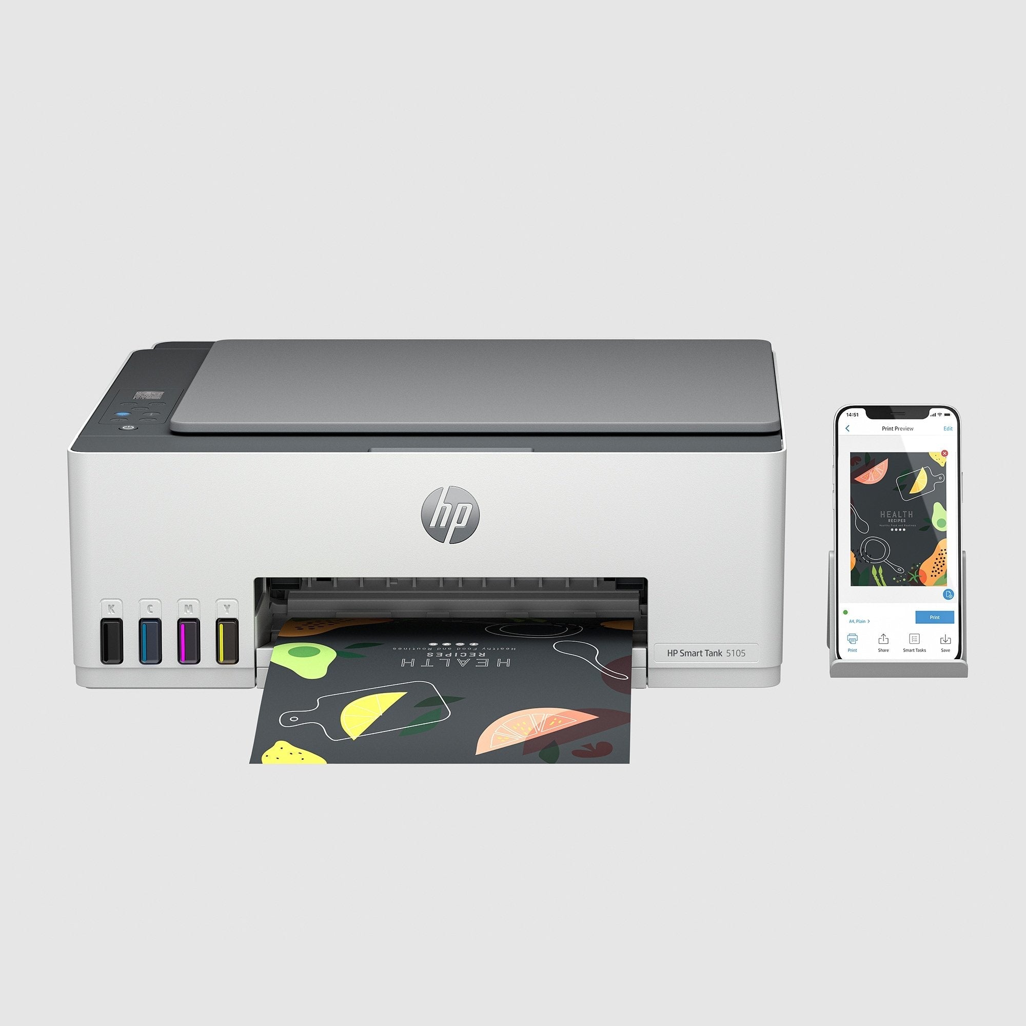 Multifunción Recargable Hp Smart Tank 5105 Wifi Blanca