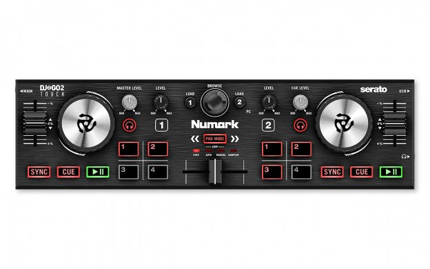 Numark Dj2go2 Touch 2-Kanal Kompakt-Dj-Controller, Mixer, Audio-Interface
